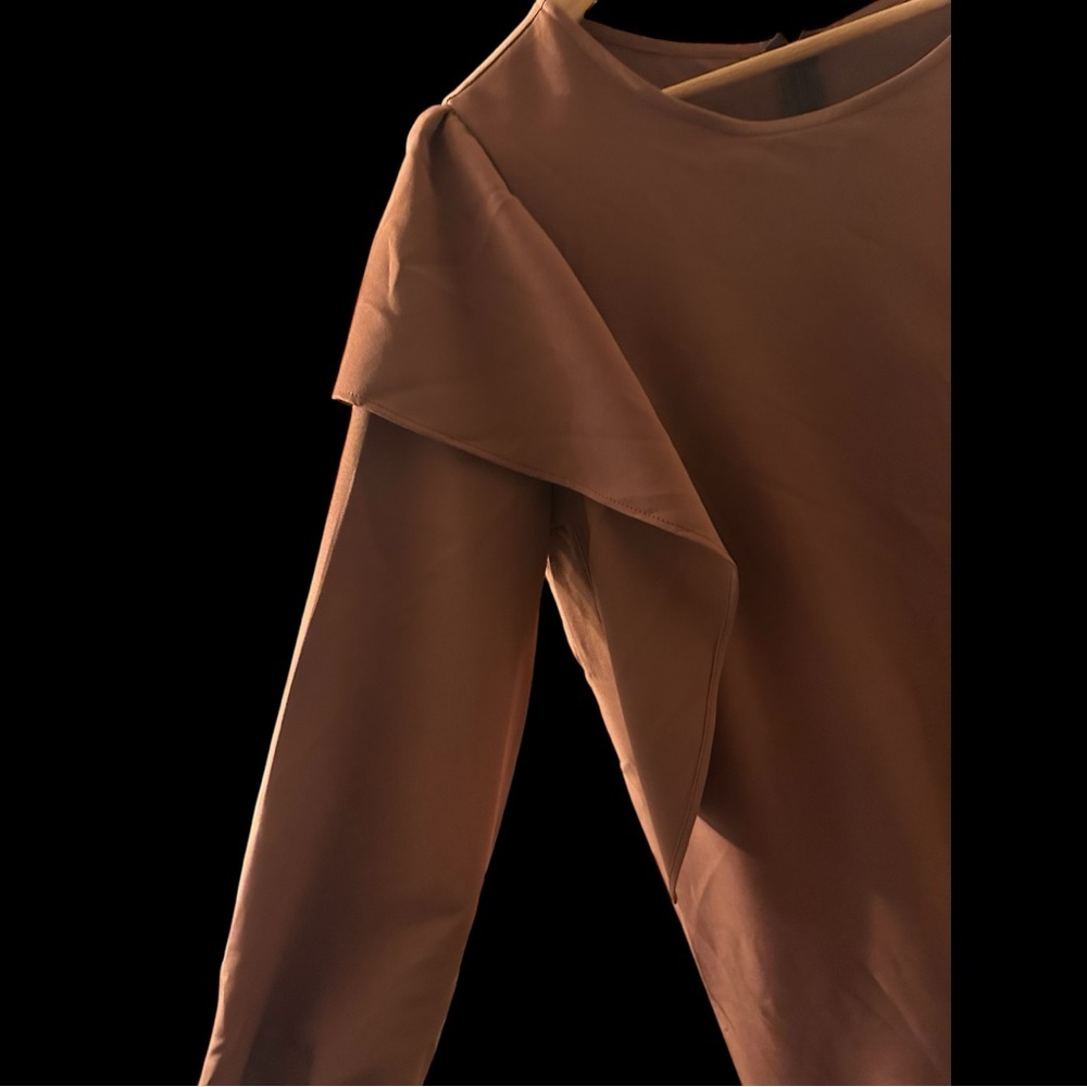 FUN Brown Ruffle Dress! - Picture 4 of 4